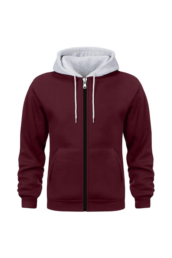 Mens Track Jacket Casual Full Zip Drawstring Sport Coat Fashion Lightweight Slim Workout Running Sweat Jacket With Pockets