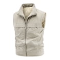 thumbnail image 1 of Xzbqbs Mens Track Jacket Full Zip Fleece Lined Sherpa Winter Vest Coat Casual Lightweight Stand Collar Workout Running Sweat Jacket, 1 of 3