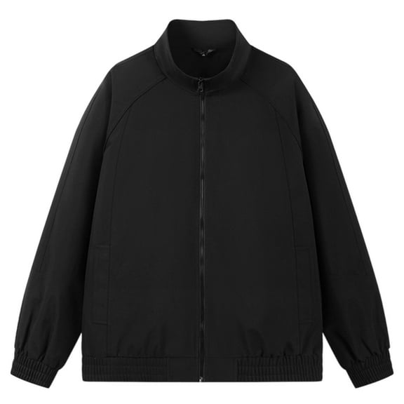 Xzbqbs Mens Track Jackets Casual Lightweight Full-Zip Up Solid Sport Coats Stand Collar Workout Running Sweat Jacket With Pockets