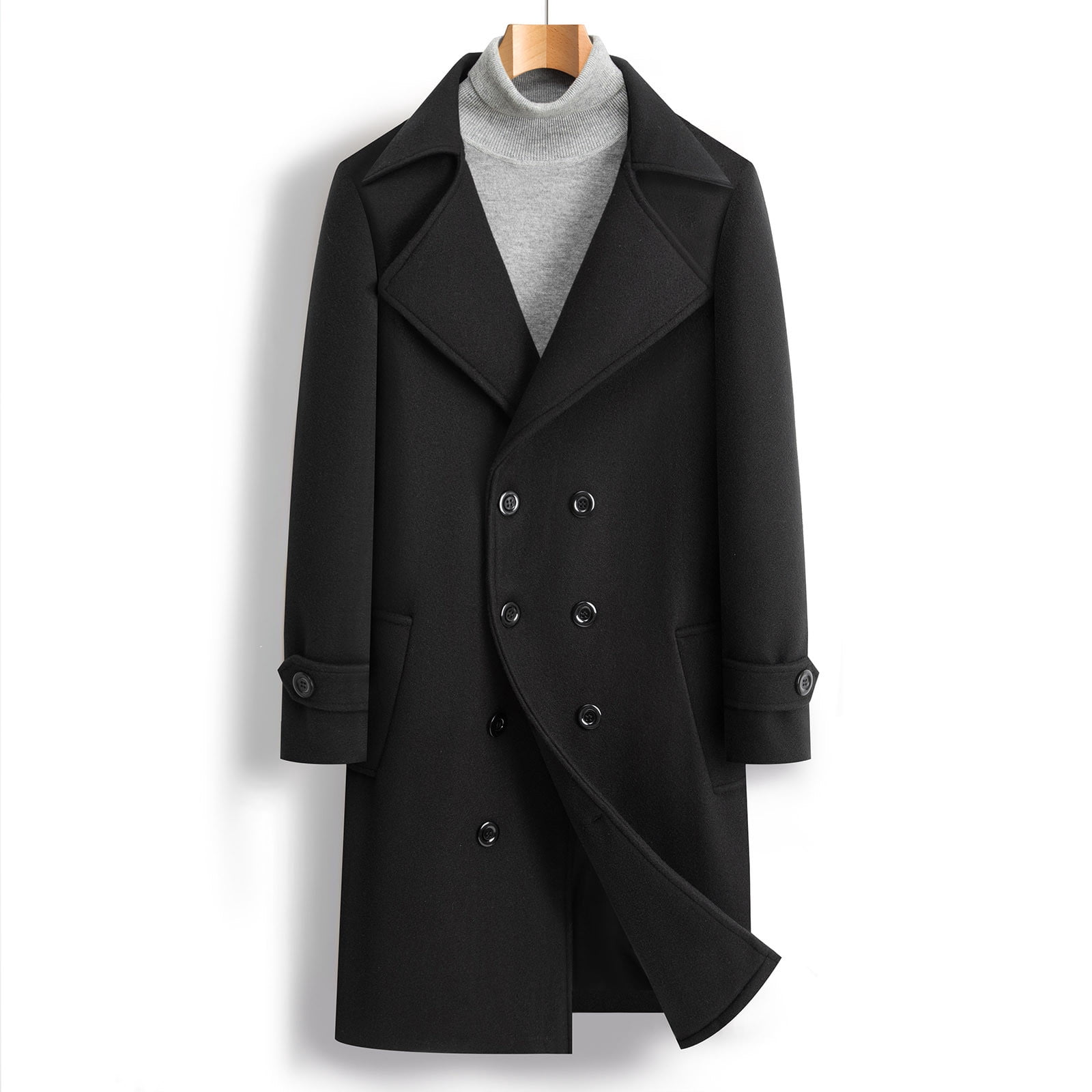 【希少】Apartment Three - Double Long Coat Xzbqbs Mens Trench Coat Long Casual Double Brested Overcoat Winter