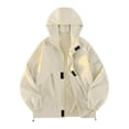 thumbnail image 1 of Xzbqbs Mens Waterproof Hooded Jacket Outdoor Windbreaker Rain Coat Lightweight Gradient Softshell Loose Jacket for Hiking Travel, 1 of 3