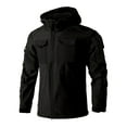 thumbnail image 1 of Xzbqbs Mens Waterproof Jackets Water Resistant Fleece Thickened Hooded Raincoats Mountain Windproof Winter Skiing Rain Jacket, 1 of 4