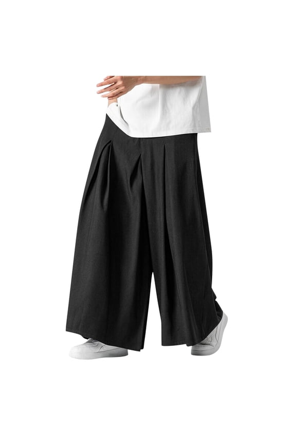Mens Wide Leg Baggy Pants Casual Fashion Loose Fit Lightweight Pants Straight Leg Streetwear Hip Hop Pants Big and Tall
