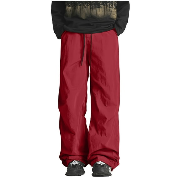 Xzbqbs Mens Wide Leg Baggy Pants Casual Fashion Loose Fit Sun Protection Pants Straight Lightweight Pants for Hiking Fishing Travel