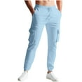 thumbnail image 1 of Xzbqbs Mens Work Pants Casual Elastic Waist Drawstring Tapered Cargo Pants Classic Stretch Lightweight Joggers Cuffed Pants for Men, 1 of 7