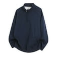 thumbnail image 1 of Xzbqbs Mens Zip Up Sweatshiers Oversized Y2k Streetwear Hoodie Pullover Fashion Mock Neck Lightweight Solid Color Sweatshirt, 1 of 4