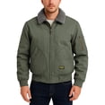thumbnail image 1 of Xzbqbs Motorcycle Jacket Men Zip Up Fleece Lined Warm Workwear Coat Casual Vintage Solid Lightweight Lapel Jacket with Multi Pockets, 1 of 7