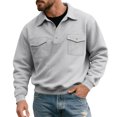 thumbnail image 1 of Xzbqbs Polo Sweatshirts for Men Quarter Button Slim Fit Workwear Pullvoer Hoodie Casual Lightweight Long Sleeve Cropped Sweatshirts, 1 of 5