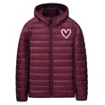 thumbnail image 1 of Xzbqbs Puffer Jacket Men Lightweight Packable Quilted Jackets Graphic Hooded Bubble Winter Down Coat Insulated Thick Outwear Pockets, 1 of 5
