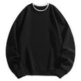 thumbnail image 1 of Xzbqbs Shirts for Men Casual Long Sleeve Loose Fit Sweatshirts Crewneck Lightweight Solid Color Pullover Classic Track Shirts, 1 of 4
