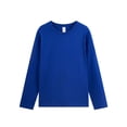 thumbnail image 1 of Xzbqbs Shirts for Men Casual Long Sleeve Slim Fit Sweatshirts Crew Neck Lightweight Solid Pullover Classic Sport Workout Shirts, 1 of 2