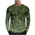 thumbnail image 1 of Xzbqbs Shirts for Men Long Sleeve Crewneck Pullover Fashion Print Graphic Tee Shirts Casual Loose Outfits Lightweight Shirts, 1 of 5