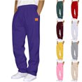 thumbnail image 1 of Xzbqbs Sweatpants for Men Casual Fashion Pants Loose Fit Baggy Straight Joggers Tapered Pants Elastic Waist Drawstring Sweatpants, 1 of 4