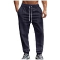 thumbnail image 1 of Xzbqbs Sweatpants for Men Straight Jacquard Drawstring Jogger Pants Casual Lightweight Track Pants Elastic Waist Cuffed Sweatpants, 1 of 9