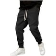 thumbnail image 1 of Xzbqbs Sweatpants for Men Tapered Joggers Pants Elastic Waist Drawstring Slim Fit Color Block Pants Workout Running Gym Sweatpants, 1 of 6