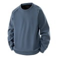 thumbnail image 1 of Xzbqbs Sweatshirt for Men Long Sleeve Casual Crew Neck Fashion Lightweight Loose Fit Pullover Tops Classic Solid Color Fall Shirts, 1 of 7