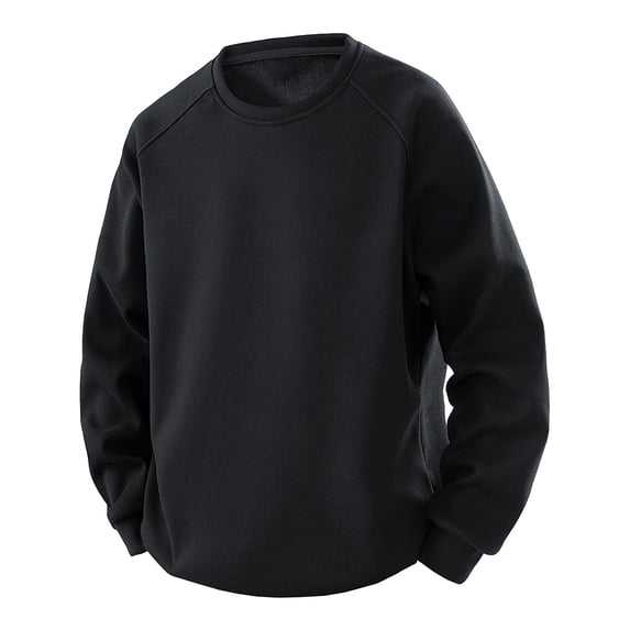 Xzbqbs Sweatshirt for Men Long Sleeve Casual Crew Neck Fashion Lightweight Loose Fit Pullover Tops Classic Solid Color Fall Shirts