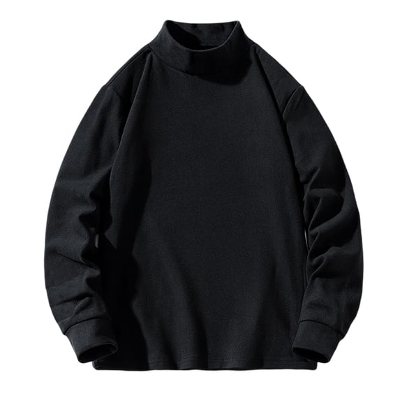 Xzbqbs Sweatshirt for Men Long Sleeve Casual Fashion Lightweight Loose Fit Pullover Tops Solid Stand Collar Fall Winter Shirts