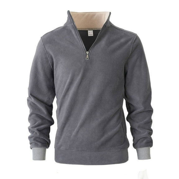 Xzbqbs Sweatshirts for Men Casual Zip Up Slim Fleece Pullover Hoodie Fashion Lightweight Fall Winter Warm Sweatshirts with Pockets