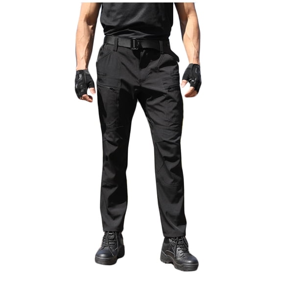 Xzbqbs Tactical Pants for Men Casual Flat Front Straight Quick Dry Lightweight Pants Water Resistant Hiking Outdoor Work Pants