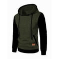 thumbnail image 1 of Xzbqbs Track Hoodies for Men Casual Slim Fit Drawstring Hoodie Pullover Fashion Patwork Lightweight Training Workout Sweatshirts, 1 of 2