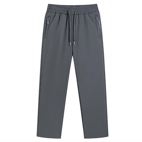 Xzbqbs Travel Pants for Men Ripstop Water Resistant Fleece Line Pants Thickened Straight Thermal Hiking Pants with Zipper Pocket