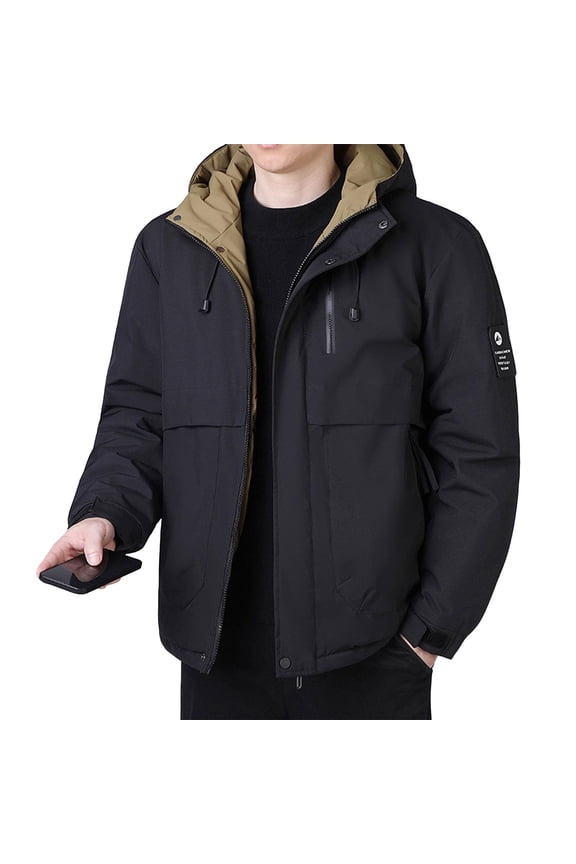 Waterproof Jackets for Men Lightweight Windbreaker Raincoat Hooded Outdoor Hiking Coats Zip Up Jackets for Hiking Outdoor