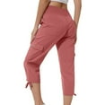 thumbnail image 1 of Xzbqbs Women's Capris Hiking Summer Pants Outdoor Athletic Casual with Pockets Cargo Capris for Women, 1 of 5