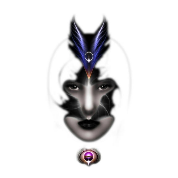 Xzendor7 "Angel Eyes Wings of Wing White" Glossy Poster