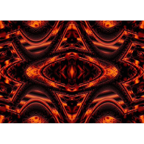 Xzendor7 "Corridors of the Deep Space SymQuad Evolution" Glossy Poster