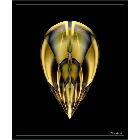 Xzendor7 "Eliptical Golden Spheres" Wall Decal