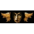 thumbnail image 1 of Xzendor7 "Gold Girl Fractal Feather Fluff Carved" Glossy Poster, 1 of 2
