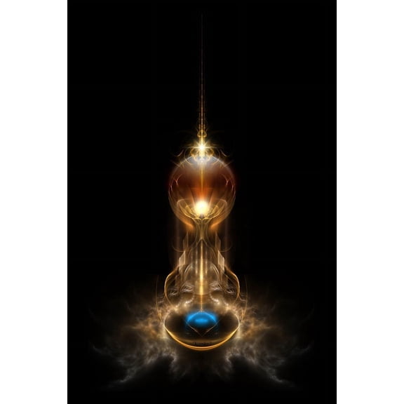 Xzendor7 "Orb of Light on Black" Glossy Poster