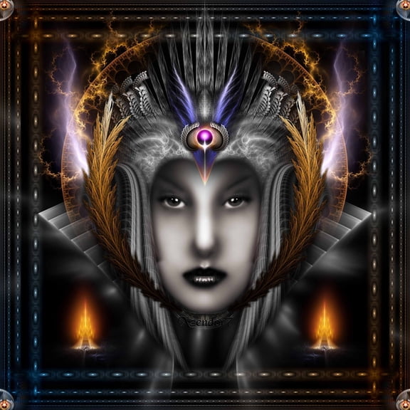 Xzendor7 "Thinosia Queen of Armageddon" Glossy Poster