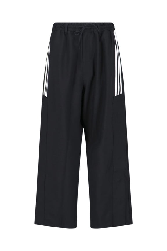 Track Pants In Recycled Black Fabric, Elasticated Mid-Rise (Men's)