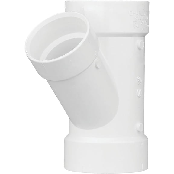 Charlotte Pipe PVC Y 45 Degree Fitting - SCH40 - 3 In. Multicolor