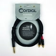 thumbnail image 1 of Cordial Essentials Series 3719834 5 ft. TRS Plug Y Adapter Cable, Black, 1 of 1