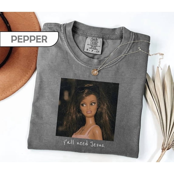 Y'All Need Jesus Shirt Doll Tee Funny Religious Shirt Retro Graphic Tee Southern Unisex S-5XL Hot Trending Shirt, Vintage Birthday Gift