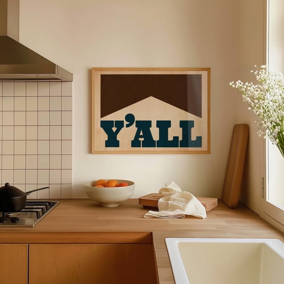 Y All Wall Art Poster Western Decor Vintage Retro Cowboy Wild West Design3 Poster, Unframed Size 8x12