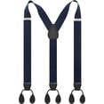 thumbnail image 1 of Y Back Button 1.4" Suspenders for Men with Stylish Leather Button Ends Long Lasting Stretch Ultimate Fashion, 1 of 1