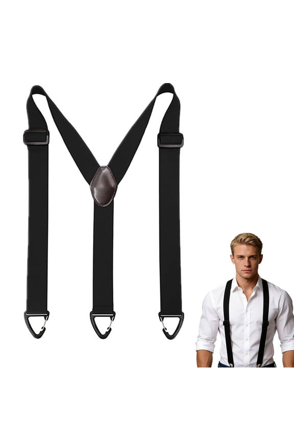 Y Belt Loop Suspenders for Unisex Under Clothing with 3 Hooks.