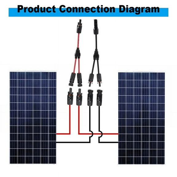 Y Branch Plug 1 to 2 Parallel Connection Solar Connector Photovoltaic Panel Adaptor of Battery Plate Assembly Group Line