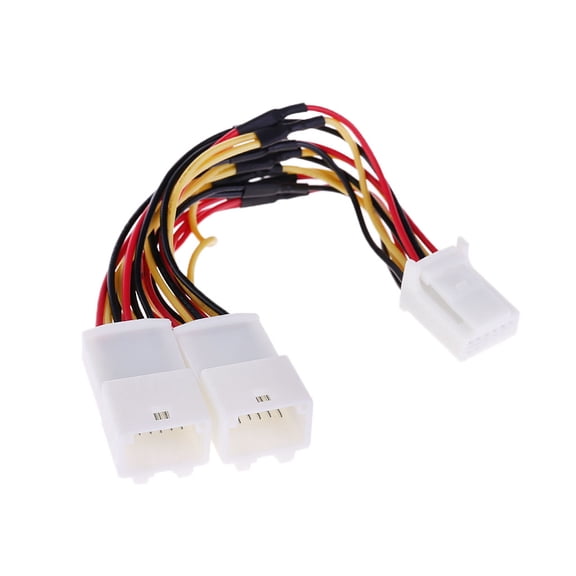 Y Cable Splitter Adapter 6+6 Plug for Audio Navi AUX CDC Tuning for Lexus