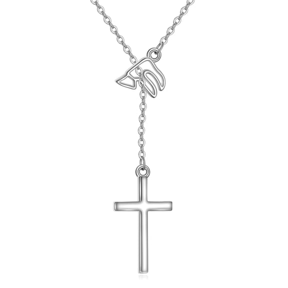 Y Cross Star Of David Necklace For Women Men Chai Sterling Silver Jewish Jewelry (?)