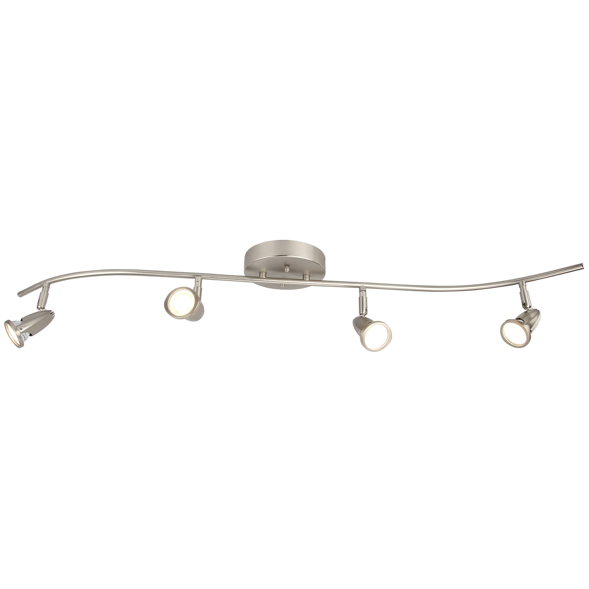 Y-Decor 4 Light LED Flush Mount Ceiling light in Brushed Nickel
