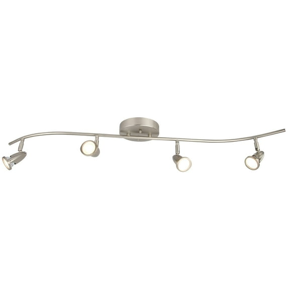 Y-Decor 4 Light LED Flush Mount Ceiling light in Brushed Nickel