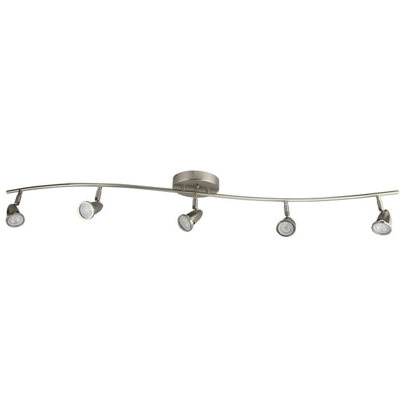 Y-Decor 5 Light LED Flush Mount Ceiling and Wall light in Brushed Nickel