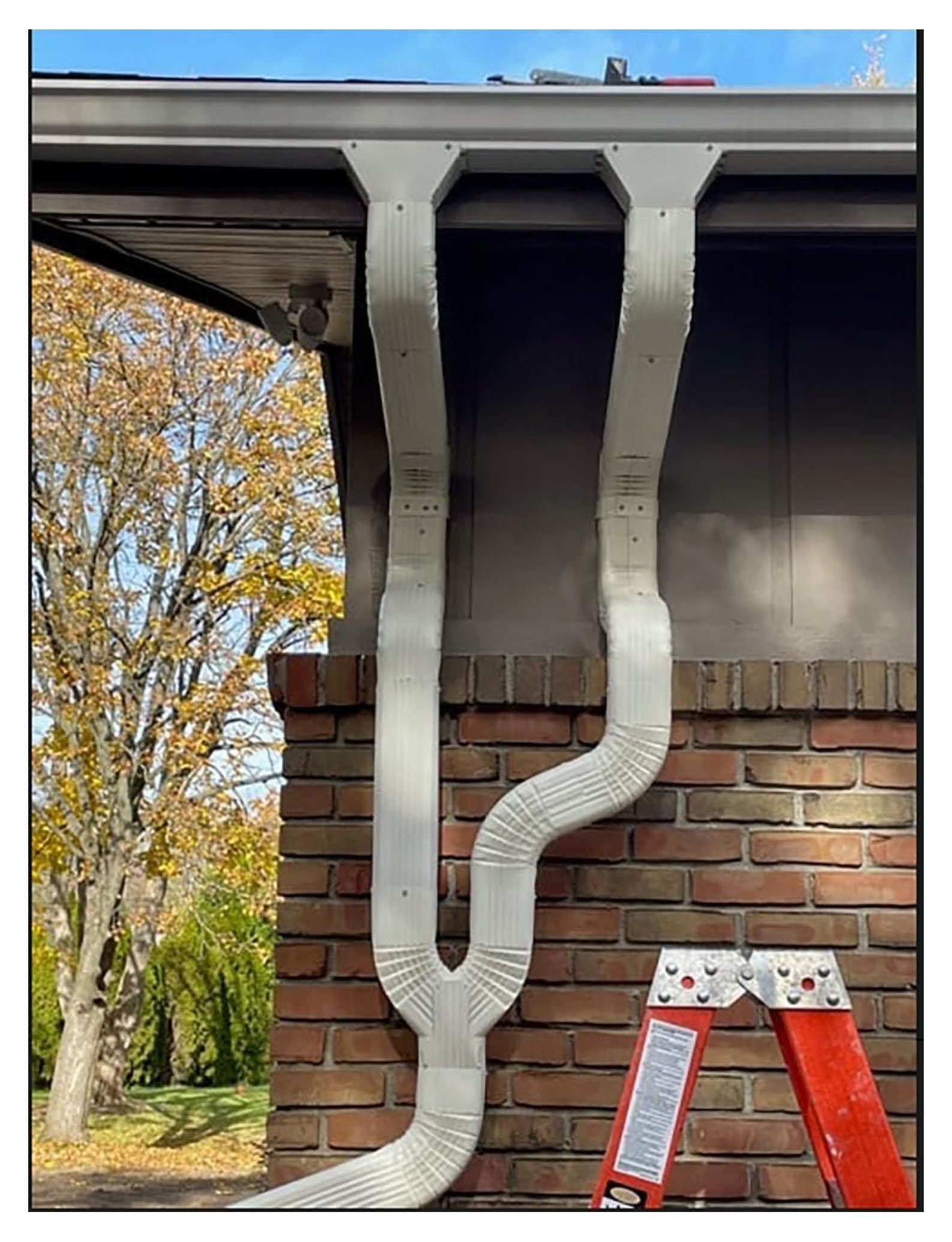 Y Downspout Funnel for Rectangular Downspouts (3x4, Low Gloss White