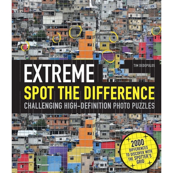Pre-Owned Y Extreme Spot the Difference: Challenging High-Definition Photo Puzzles-Includes a Unique Transparent Plastic Spotters Gr, (Hardcover)