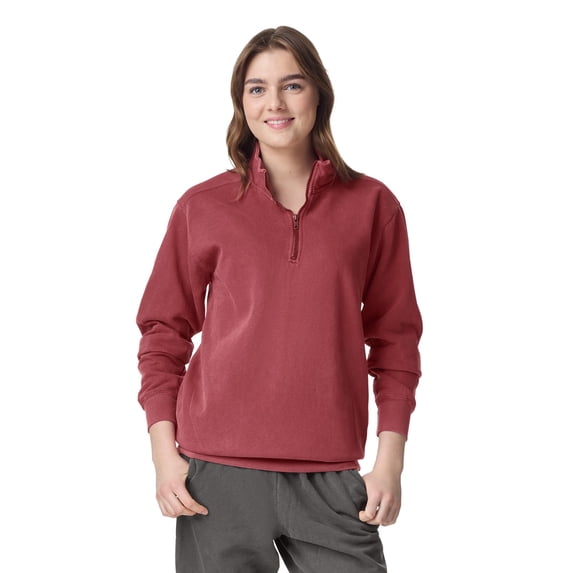 Y.F.H sunbest Comfort Colors Men's 1/4 Zip Collar Sweatshirts, Long Sleeve Pullover Tops, Style 1580